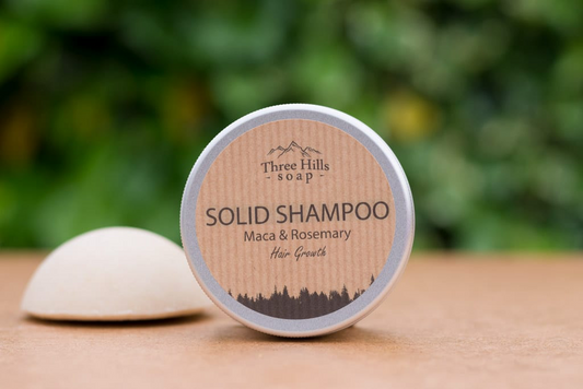 Three Hills Solid Shampoo Maca & Rosemary Hair Growth mini travel 30g