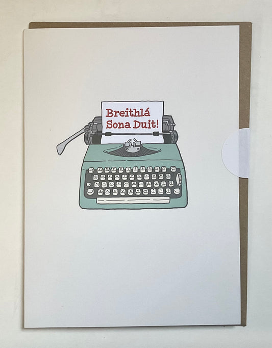 “Breithlá Sona Duit!” (Happy Birthday) Typewriter Card
