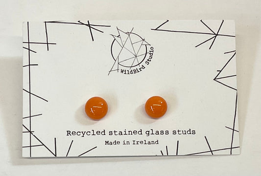 Recycled Stained Glass Studs medium