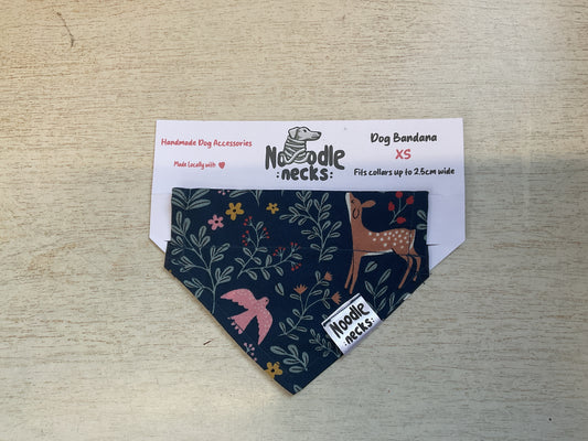 Noodle necks Dog Bandanas- XS deer