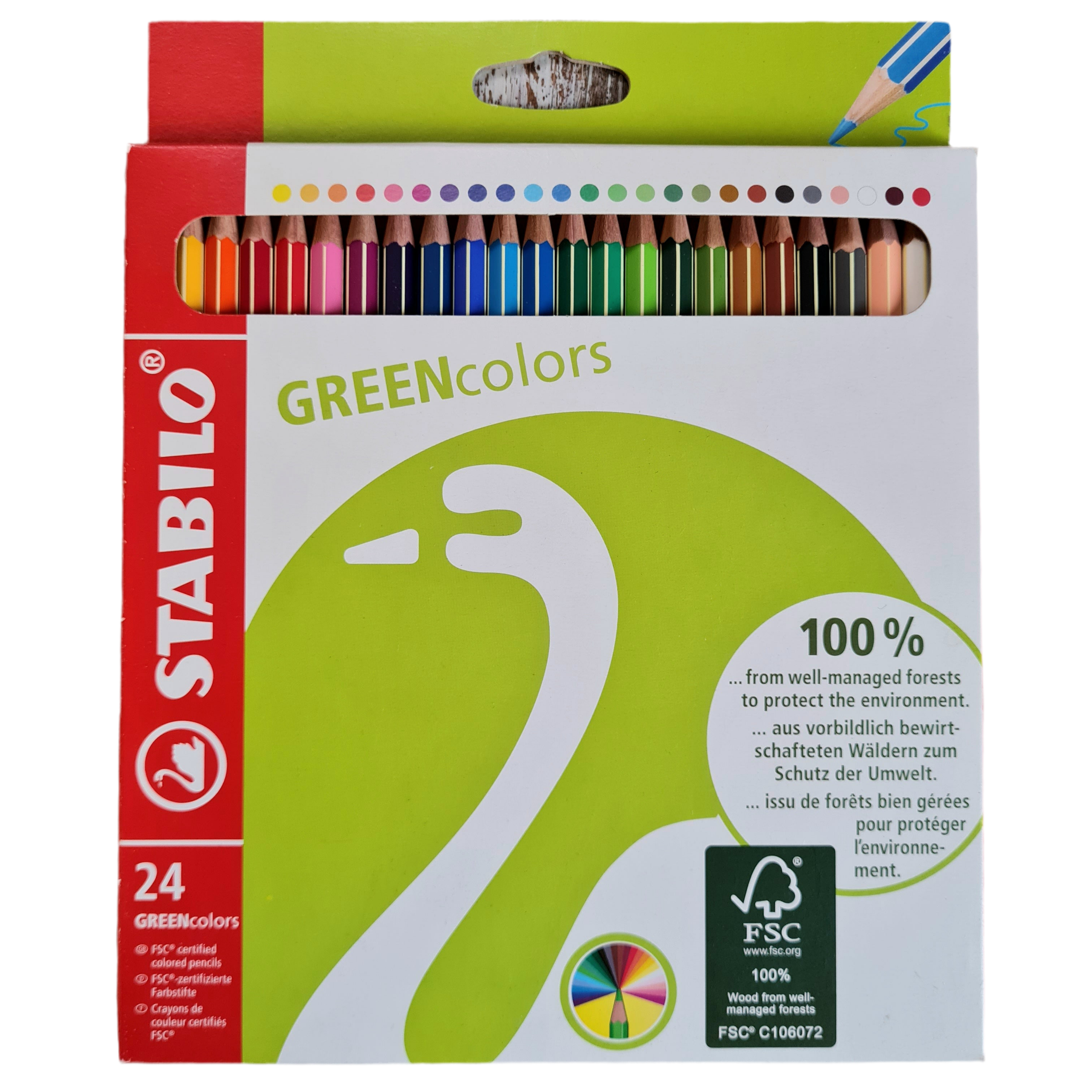 Stabilo GreenColours Colouring Pencils - 24 Pack