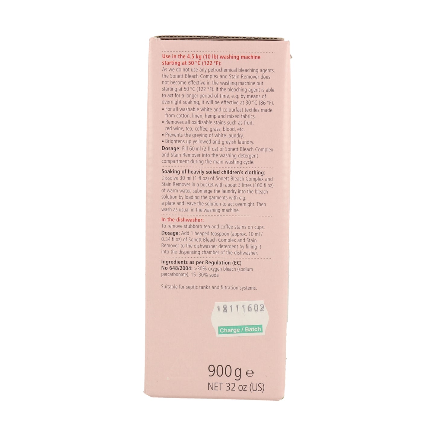 Sonett Eco Bleach Complex Stain Remover 900g