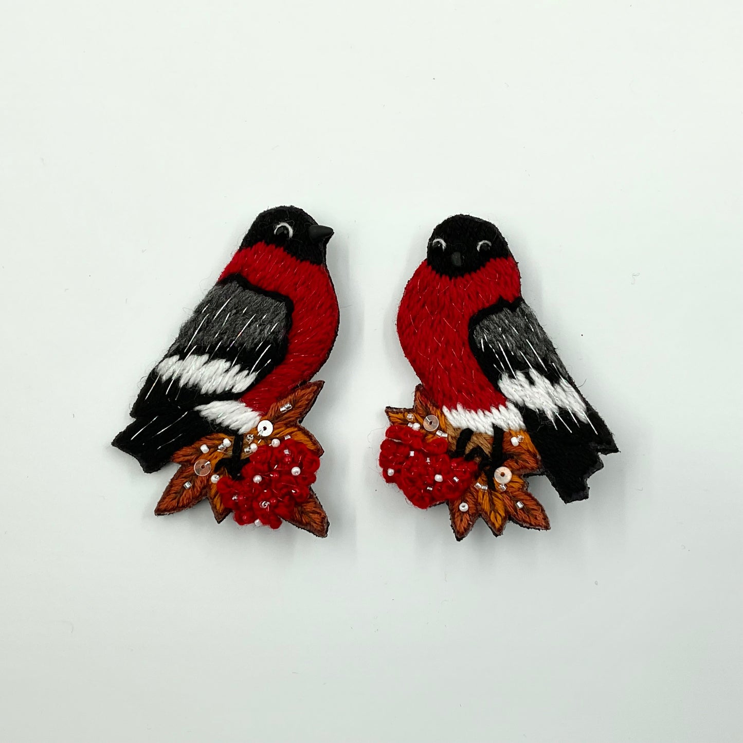 Hats & Flowers Bulfinch Brooch