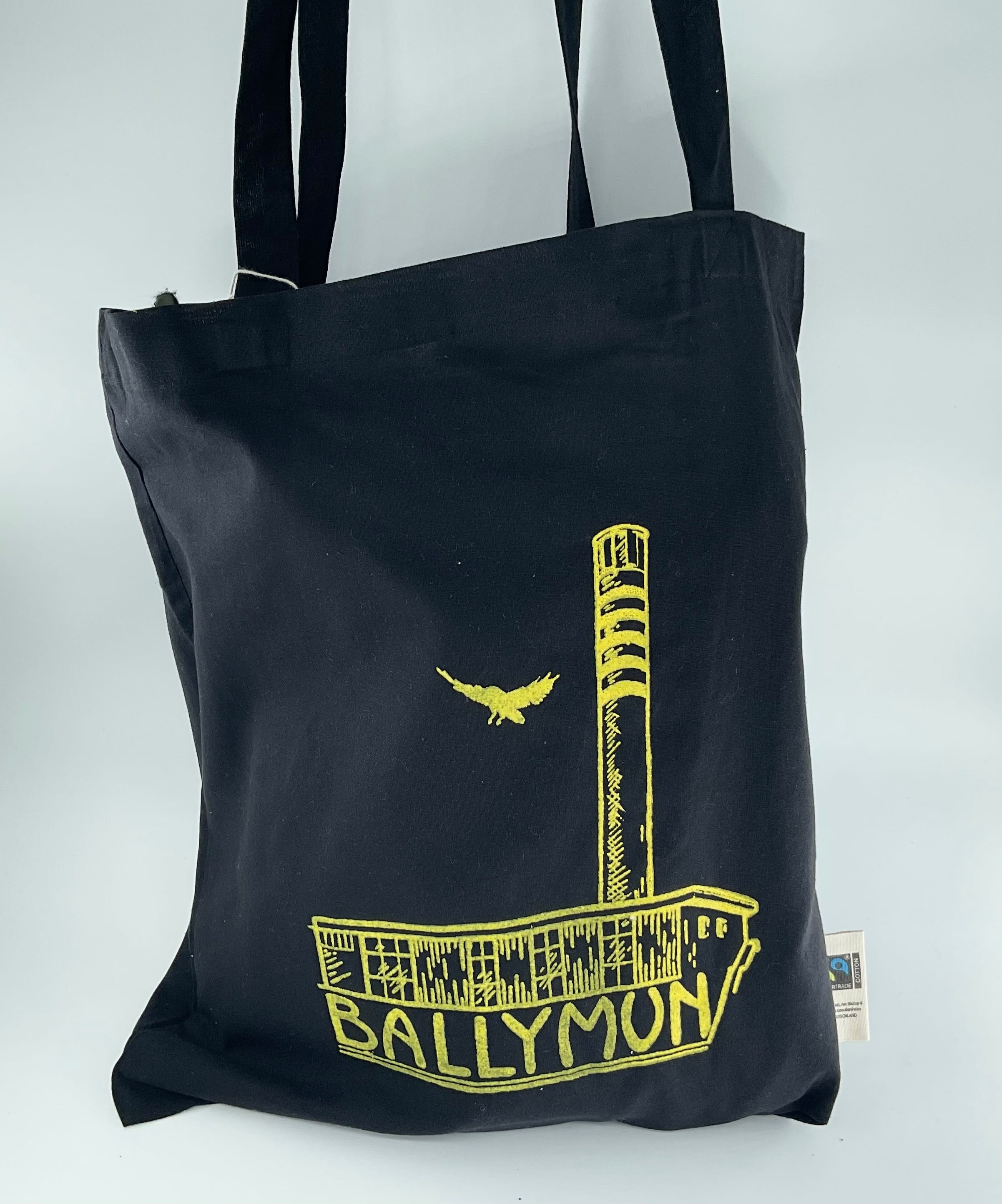 Eco Store - Ballymun Tote Bag - Black Fabric & Yellow Print