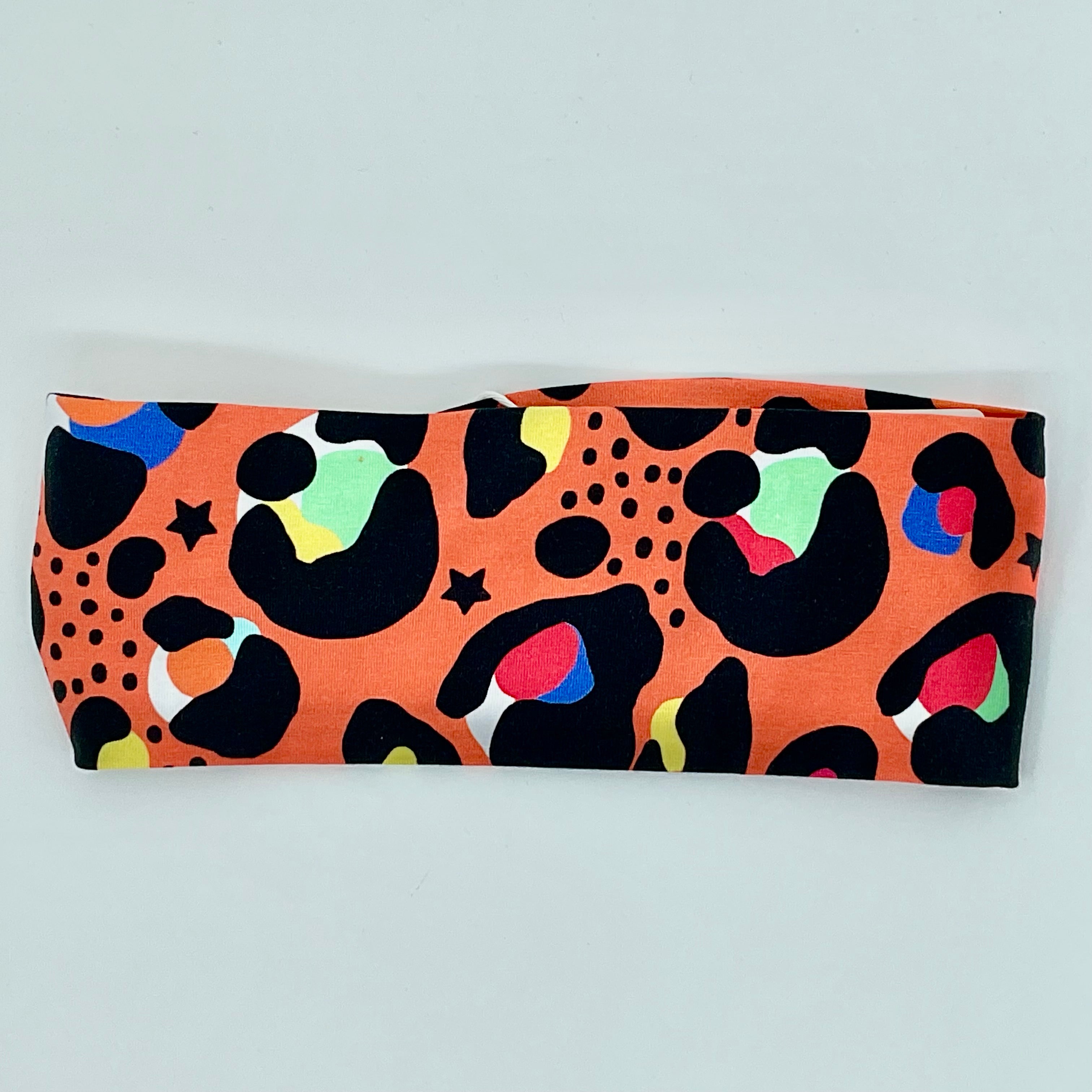 Convert Textiles - Looped Headband - Orange Leopard Print
