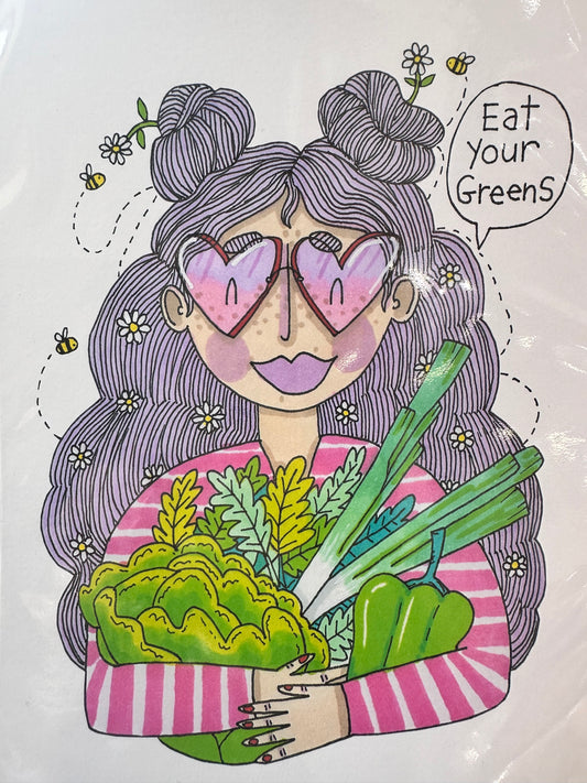 Sarah Cunningham “Eat your Greens“ A4