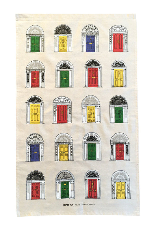 Irish Georgian Doors Tea Towel