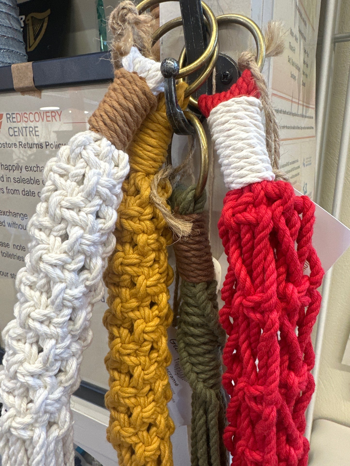 Gathering Knots- Recycled Macrame Plant Holder