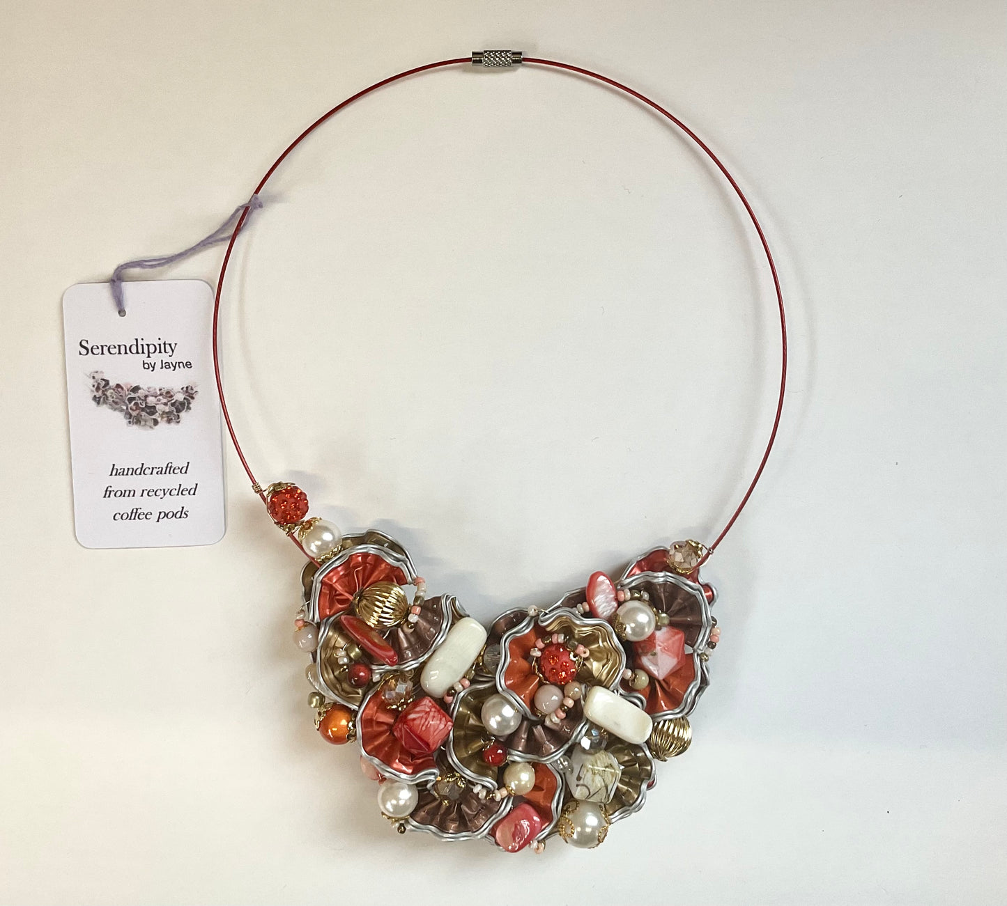 Handcrafted Orange Necklace