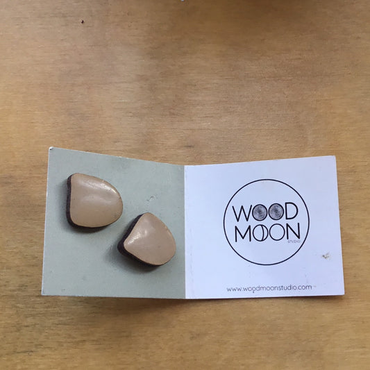 Wood Moon - Oblong Studs.   30% off