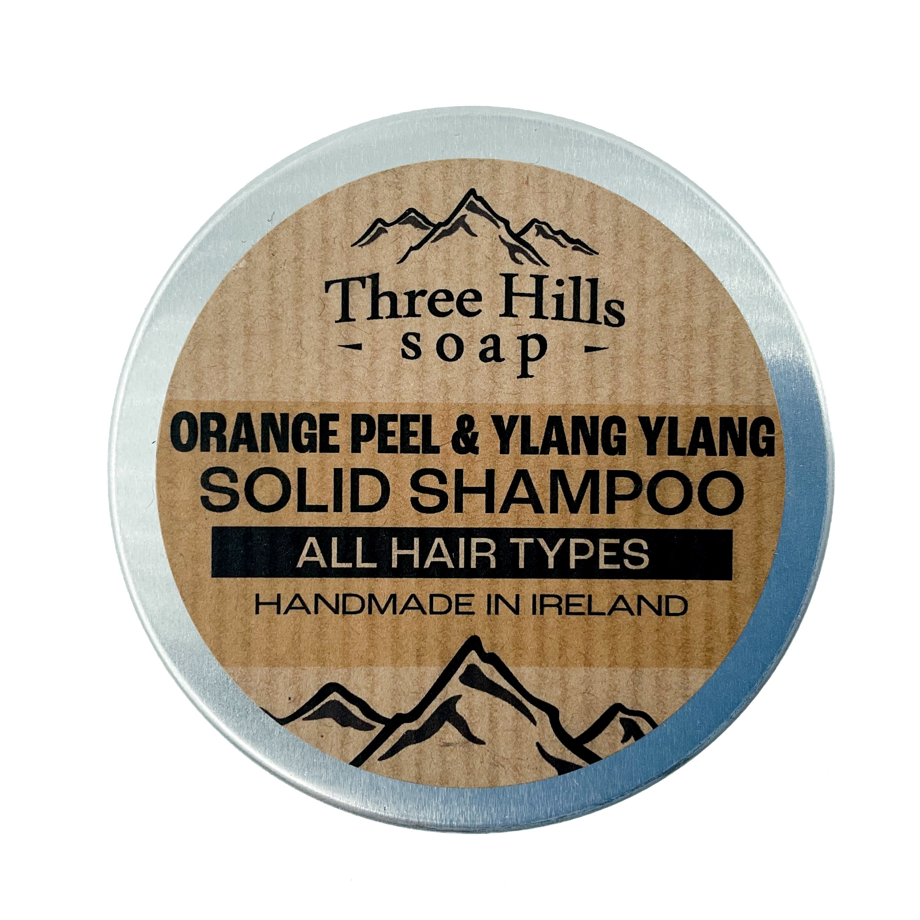 Three Hills Solid Shampoo - Orange & Ylang Ylang  All Hair Types 70g