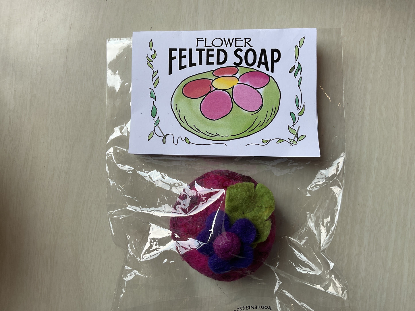 Three Sisters’ Flower Felted Soap