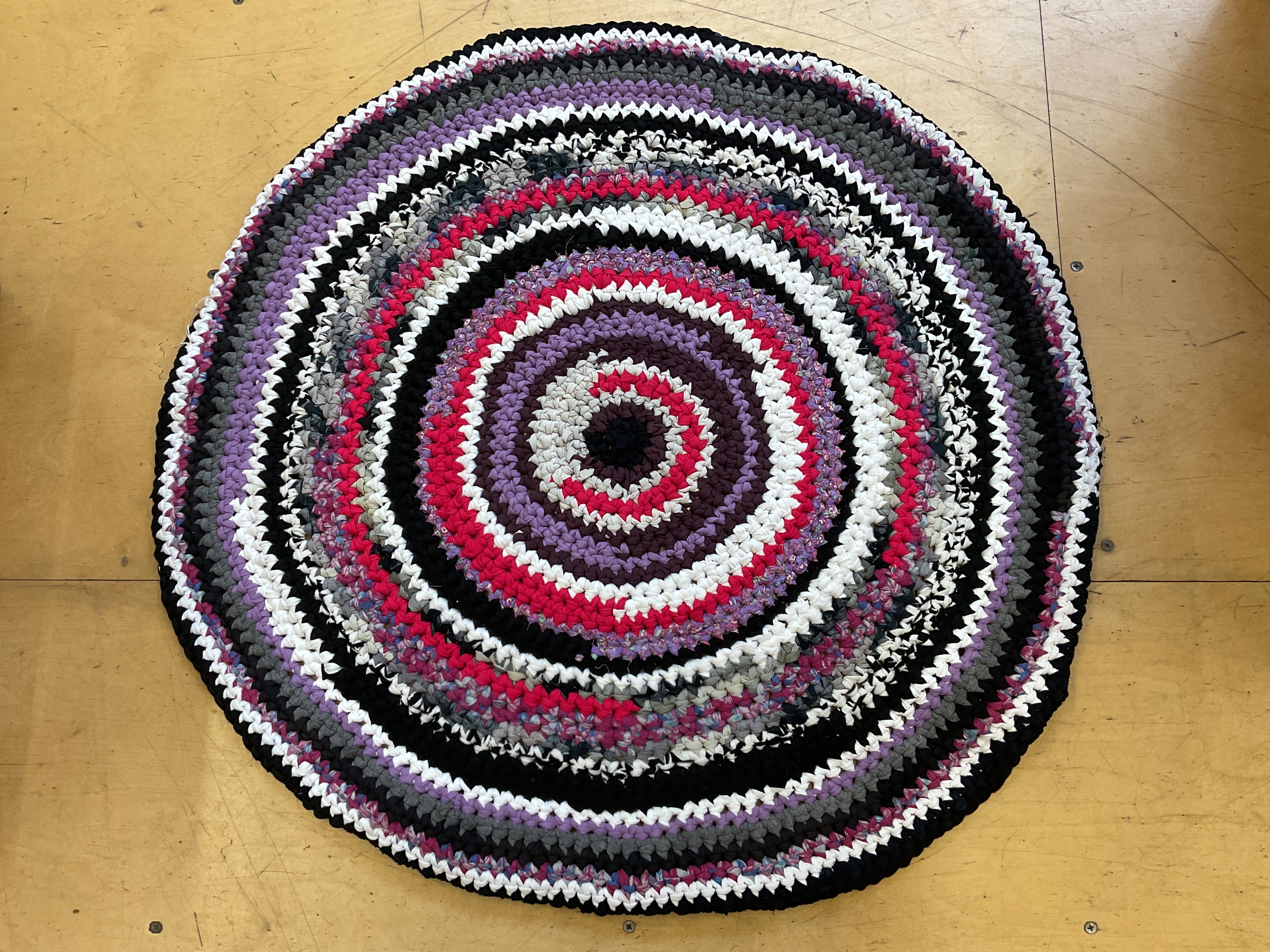 Country Life - Large  Rug - Purple, Green & Pink