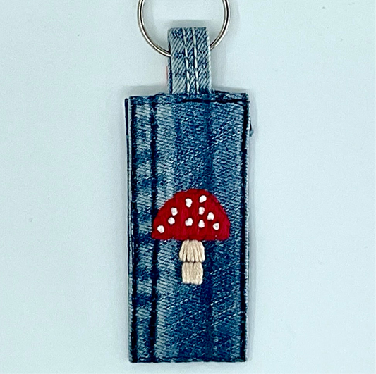 RDC Fashion Denim keyring mushroom