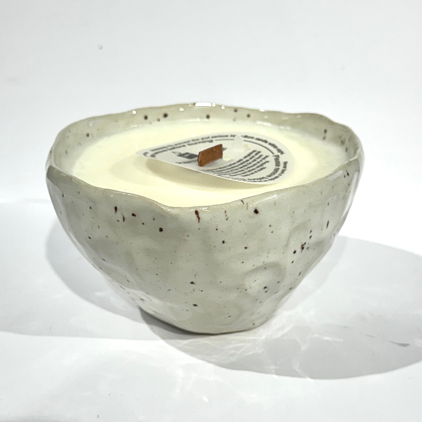 Happy Poppy Ceramic Candle White Earl Grey Tea Aroma