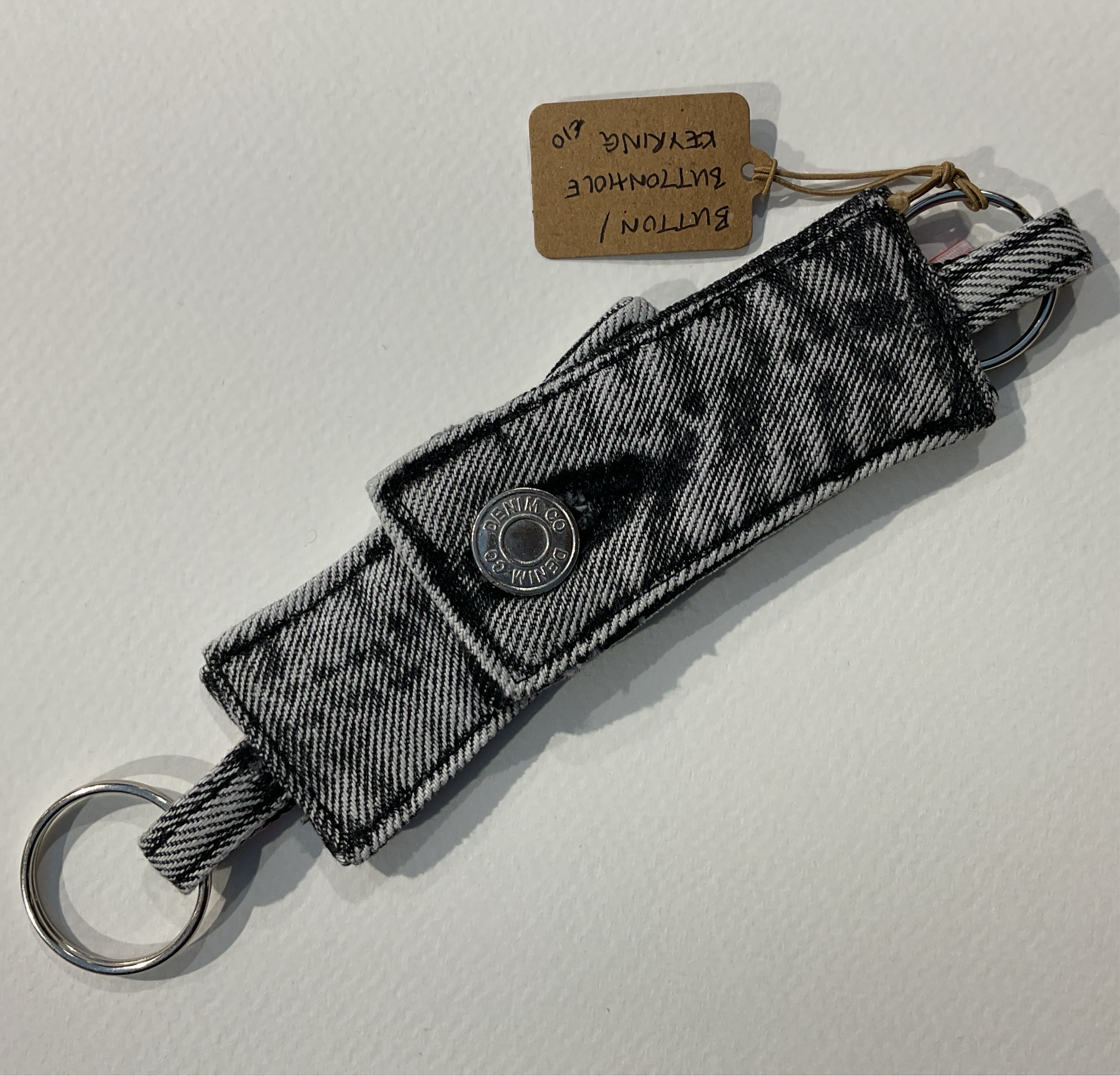 Rediscover Fashion - Grey Denim Keyring - Set of 2