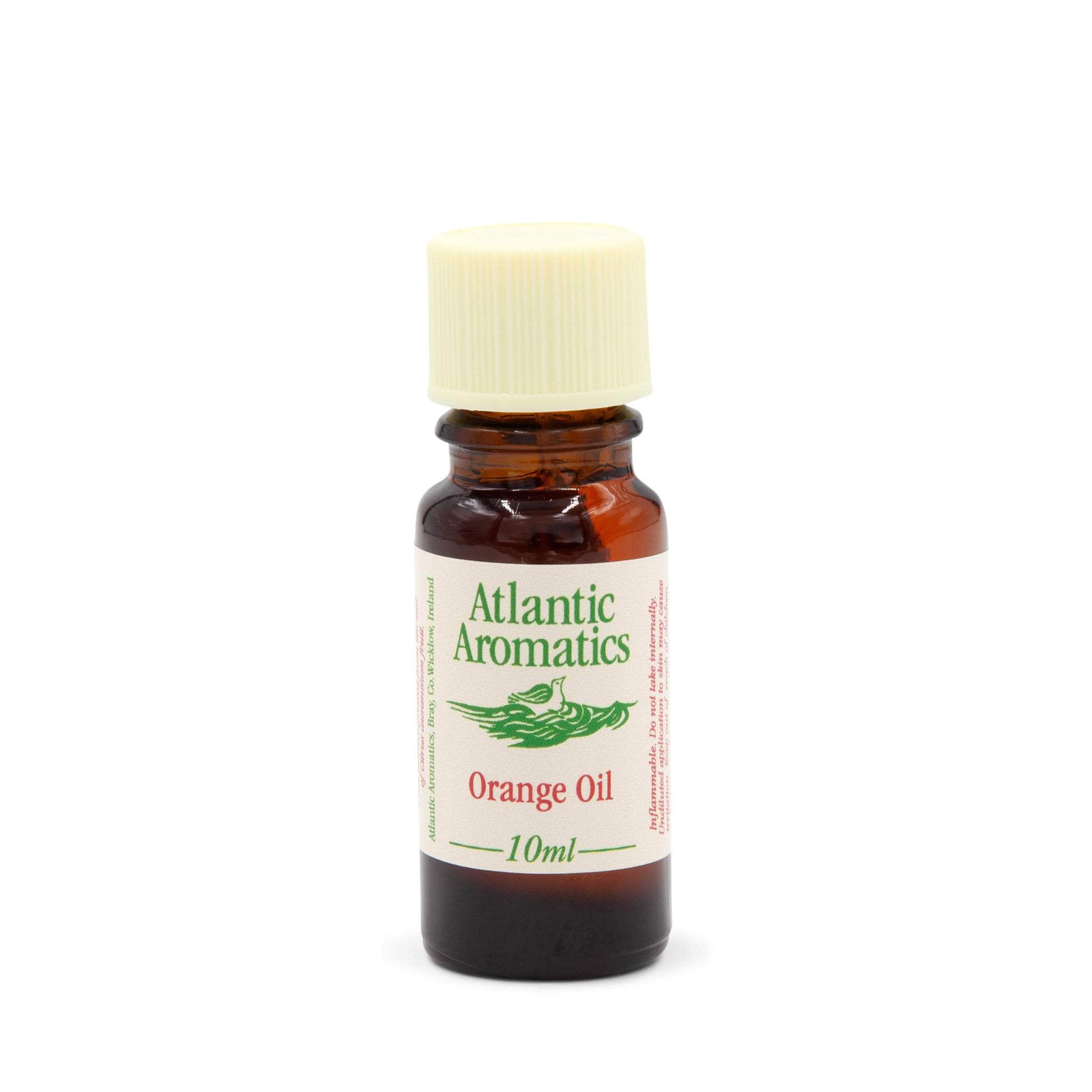 Bottle of Atlantic Aromatics Orange Oil on a white background