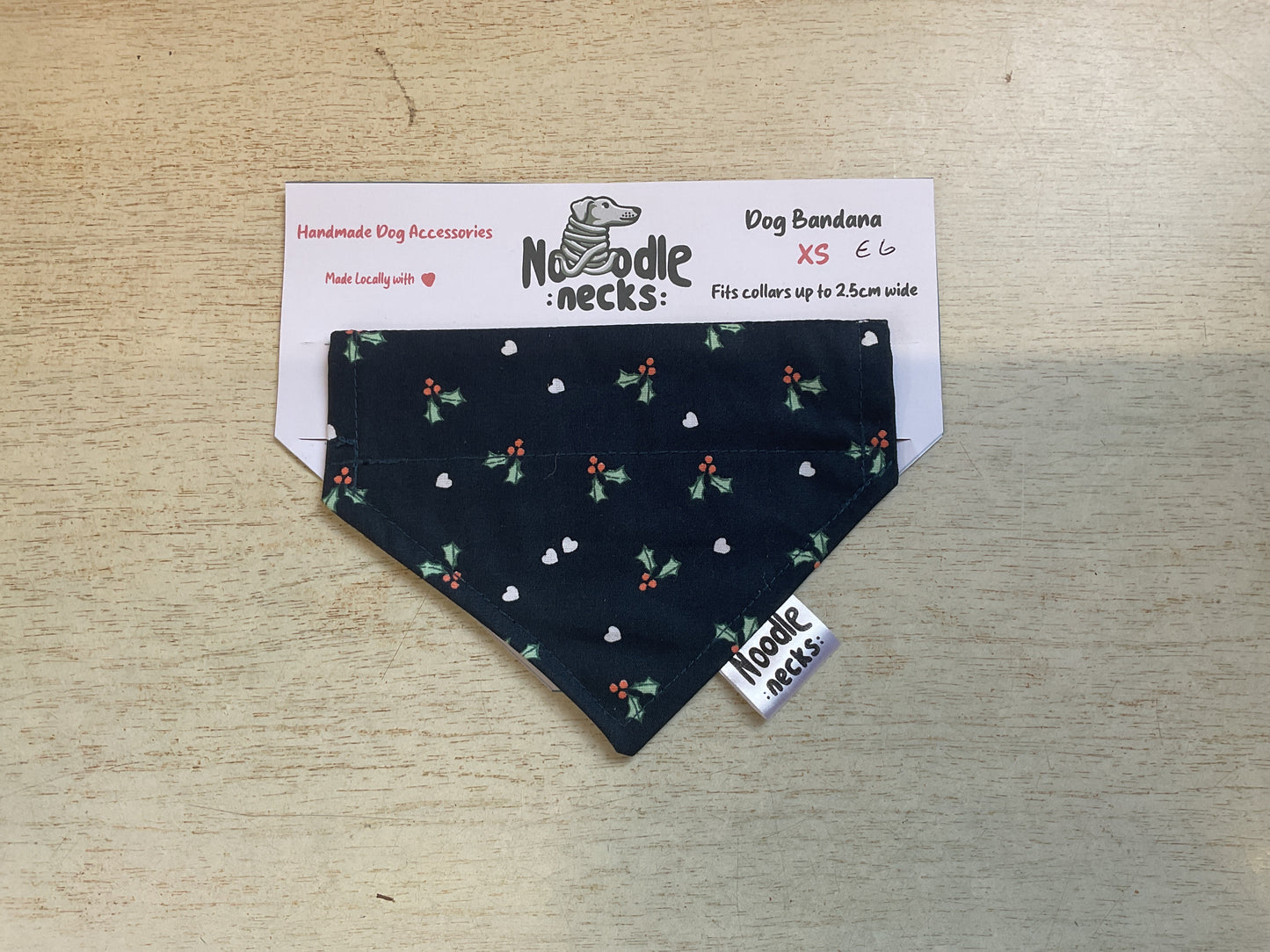 Noodle necks Dog Bandanas- XS navy