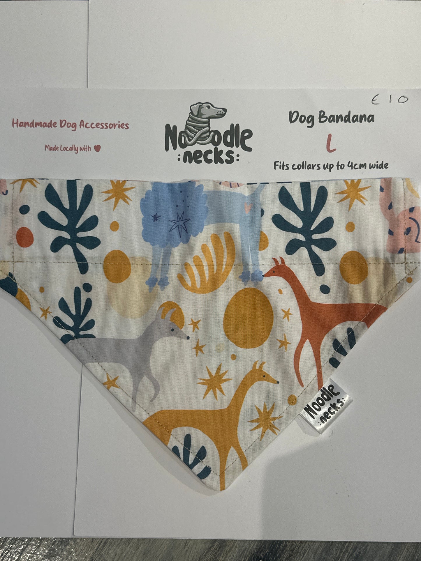 Noodle necks Dog Bandanas- Large