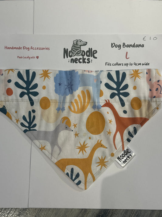 Noodle necks Dog Bandanas- Large