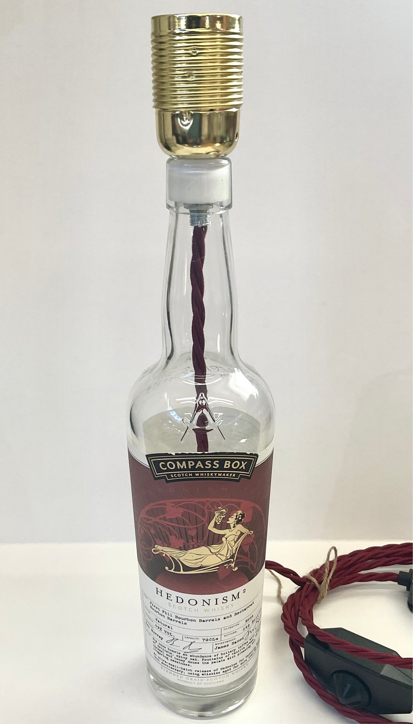 Kopper Kreations Large Straight LED Lamp Hedonism Scotch Whiskey