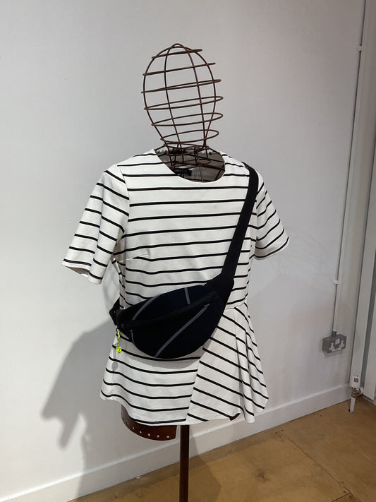 The Upcycle Movement Black Neo Fin Crossbody Bag-Upcycled Wetsuit