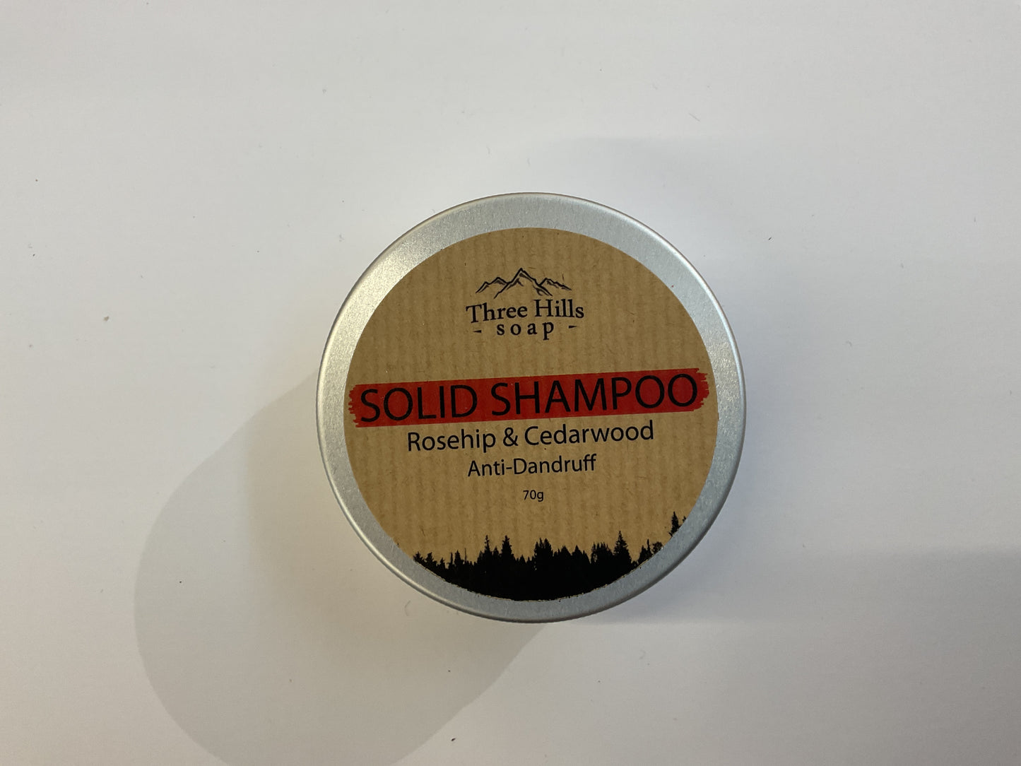 Three Hills Solid Shampoo -Rosehip &Cederwood   Anti- Dandruff