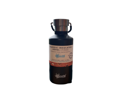 Cheeki Matte Black Water Bottle 400ml