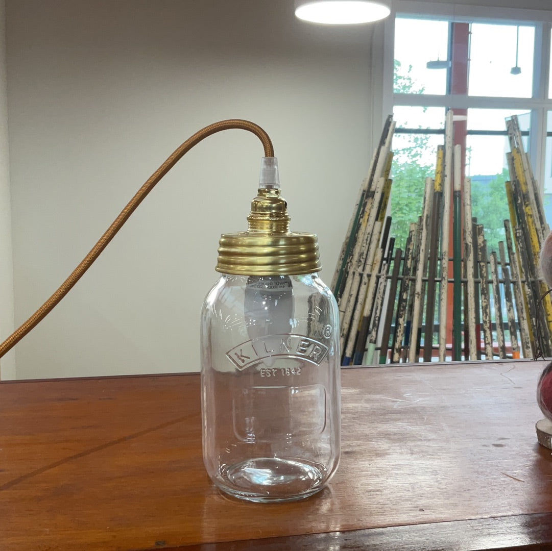 Steampunk Kilner Jar Lamp