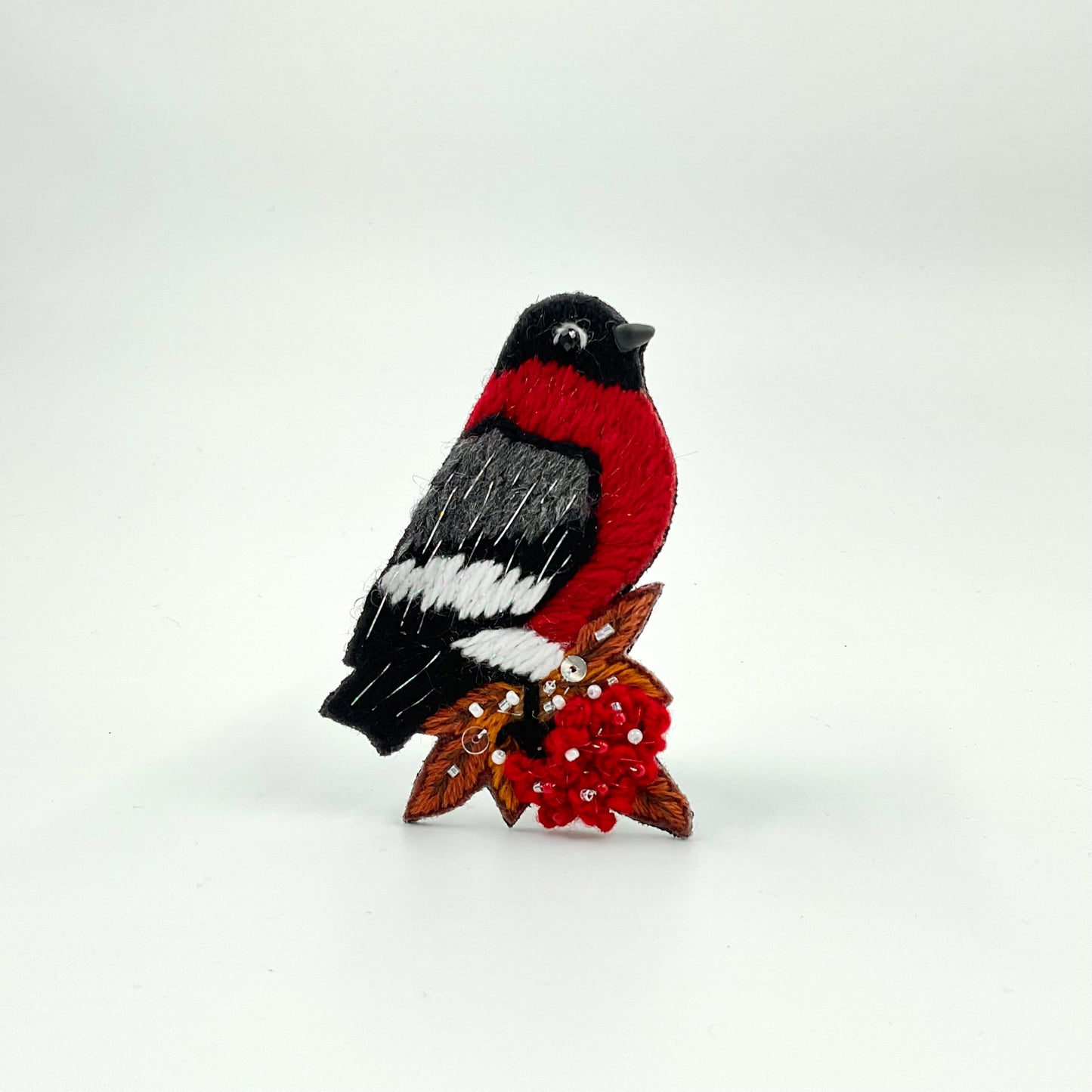Hats & Flowers Bulfinch Brooch