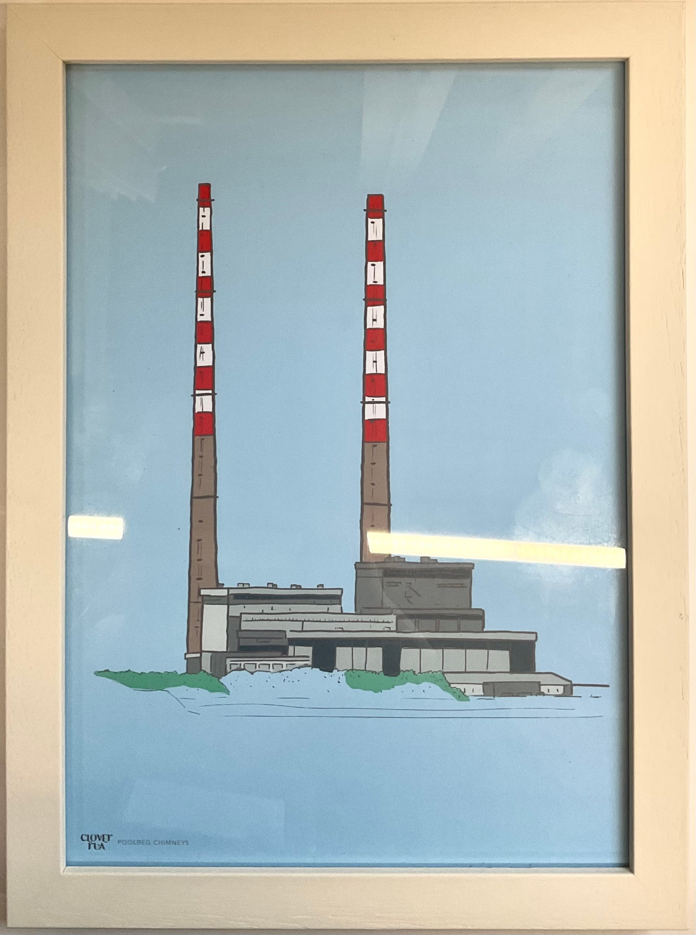 Clover Rua - Poolbeg Chimneys Framed Print