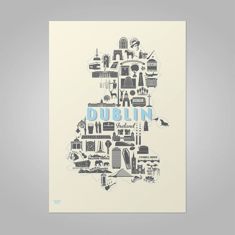 Clover Rua - Iconic Dublin A4 Print