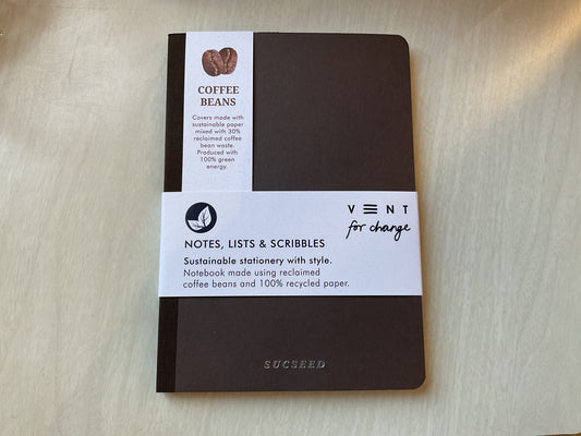 Vent A5 Reclaimed Coffee Bean Waste Notebook A5 - Coffee Bean