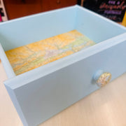 Wall hanging drawer shelve with the map of Ireland