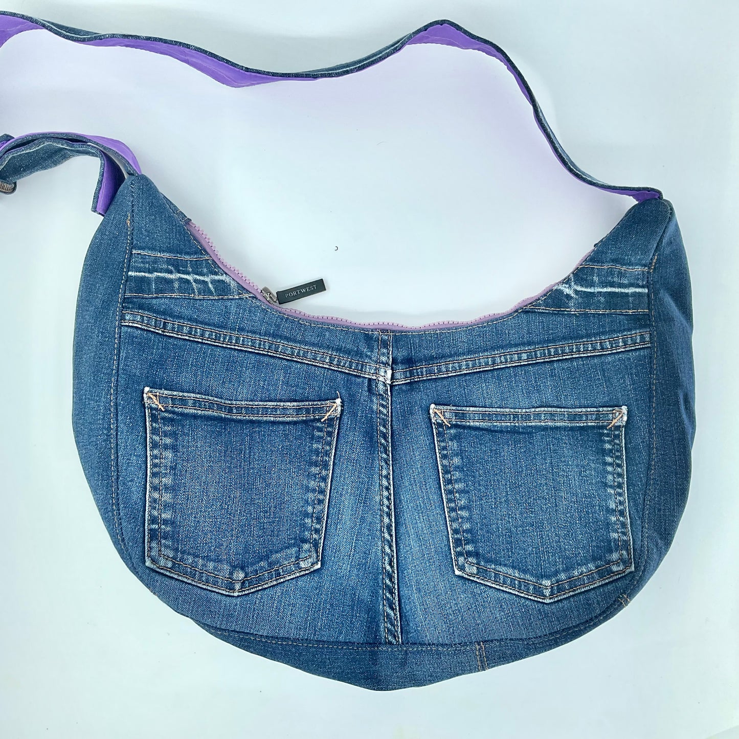 Cycle Up (Roscommon Womens Network) Slough Crossbody Denim/Purple Strip