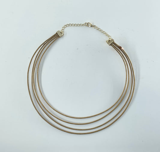 World Design Golden Grass Necklace