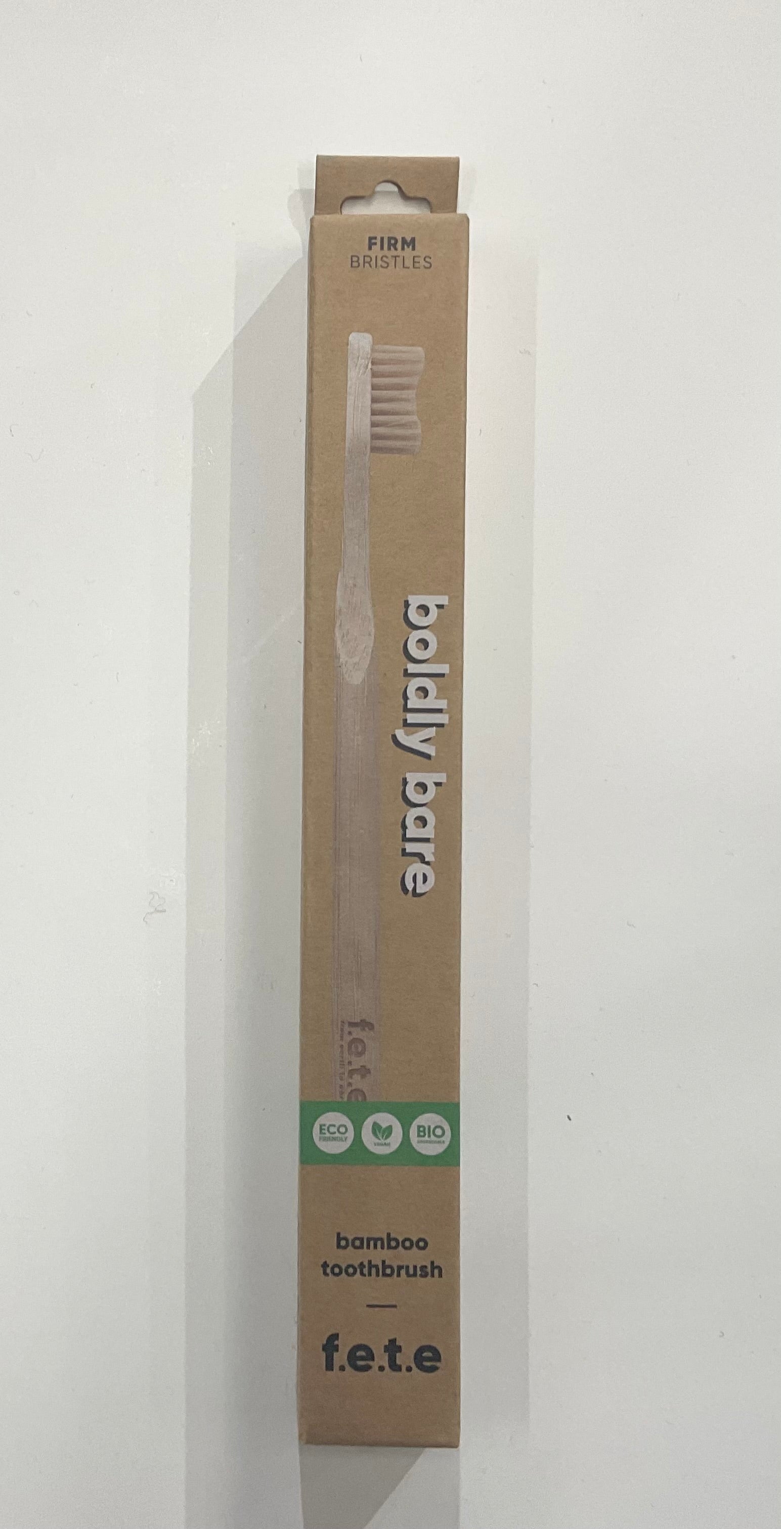 Bodily Bare bamboo toothbrush packaging on a white background