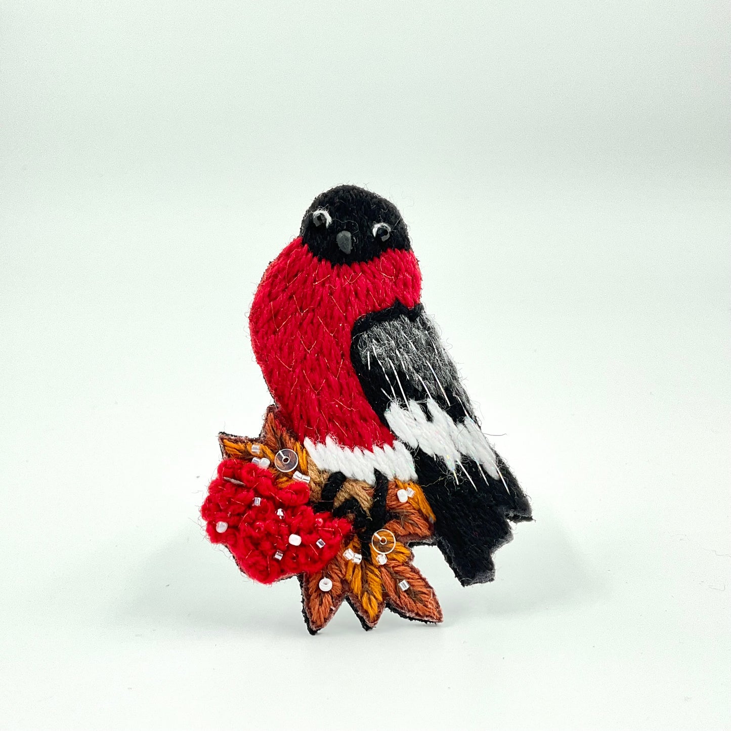 Hats & Flowers Bulfinch Brooch