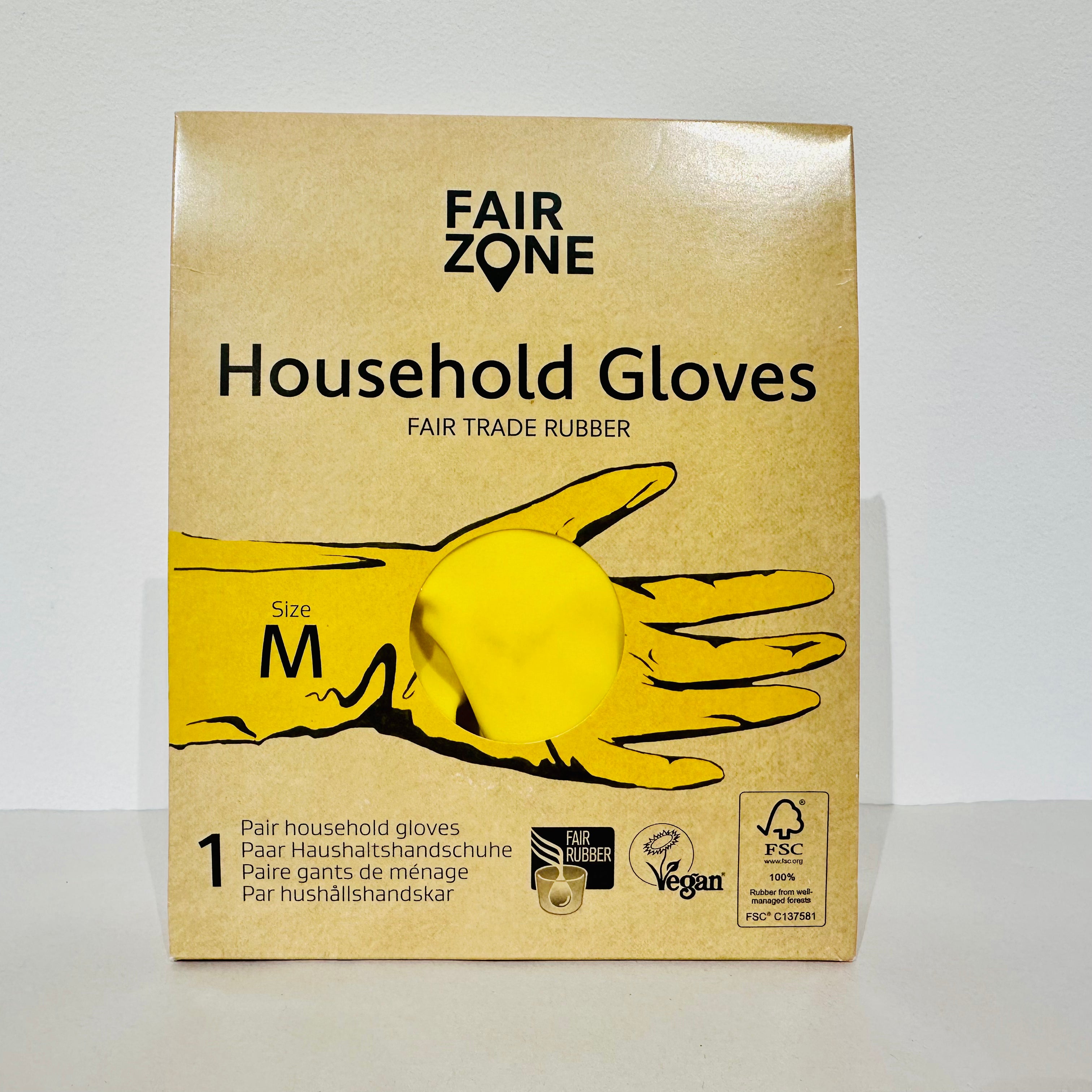 Fair Zone Yellow Rubber Gloves - Medium