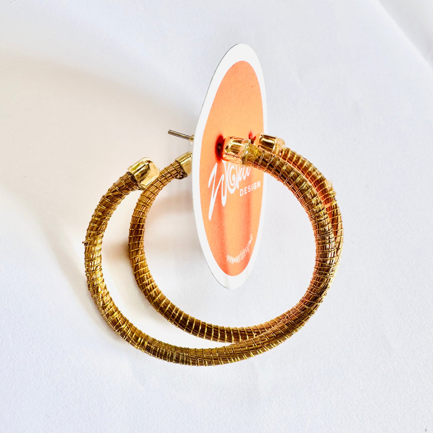 World Gold Hoop Earrings