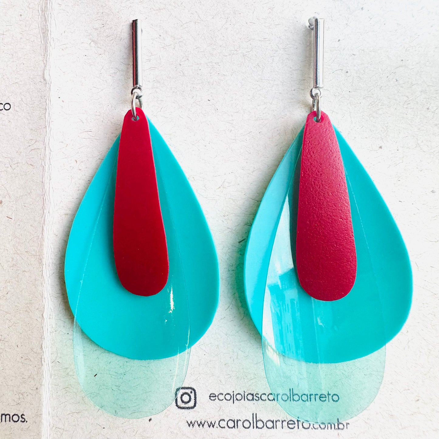 World Design Carol Barreto Recycled Shampoo Bottle Earrings