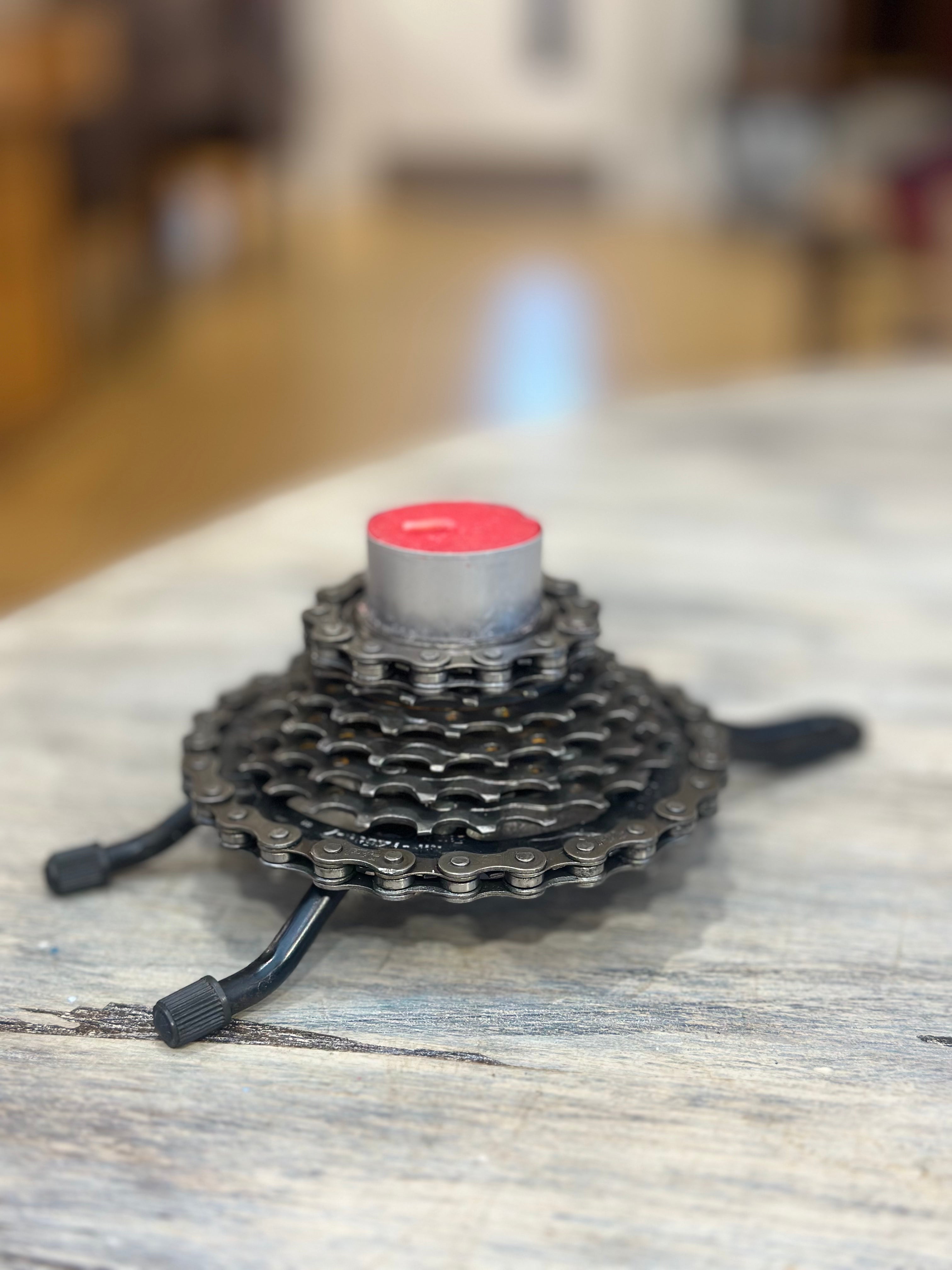 Rediscover Cycling - Upcycled Candle Holder