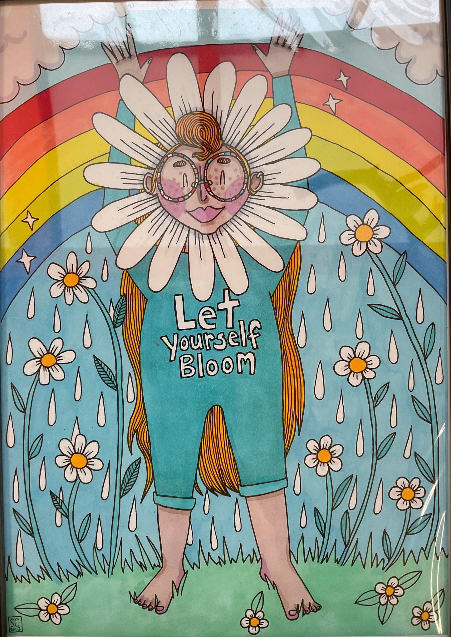 Sarah Cunningham Prints “Let yourself bloom” A4