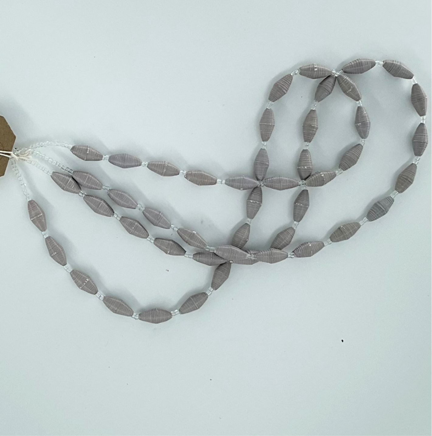 Made by Mothers - Upcycled Magazine Grey Necklace