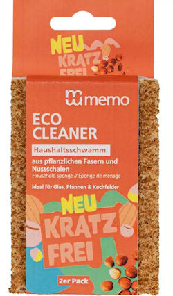 Memo eco cleaner package with orange and brown design