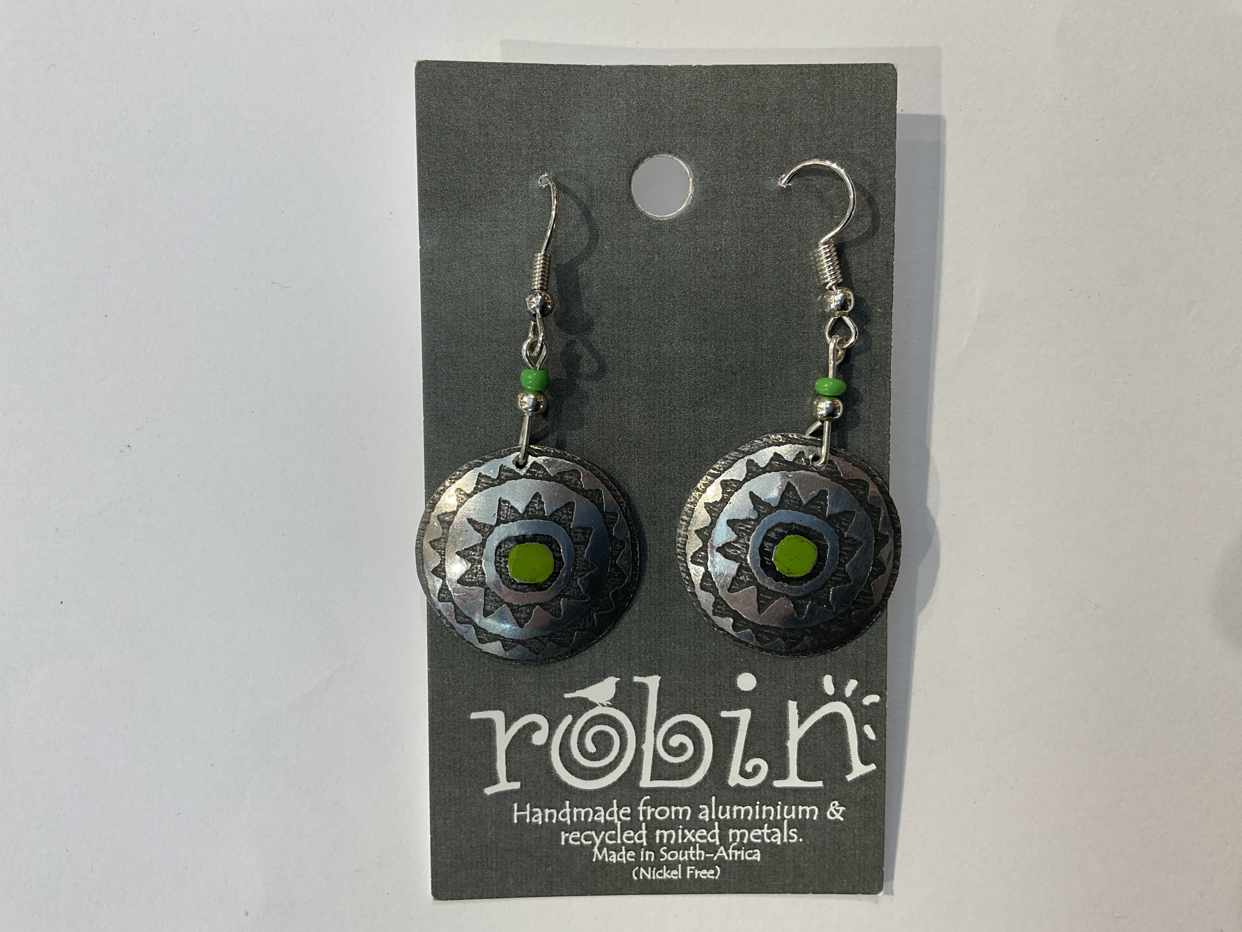 metal drop earrings from Robin