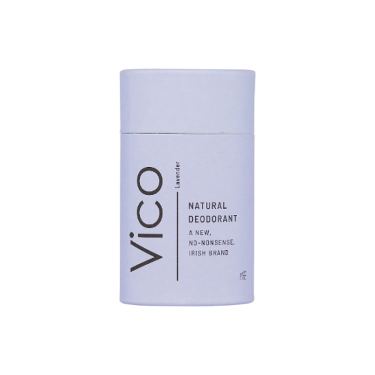 Vico natural deodorant container on a white background