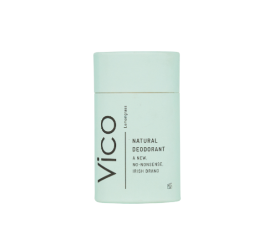 Vico natural deodorant container on a white background