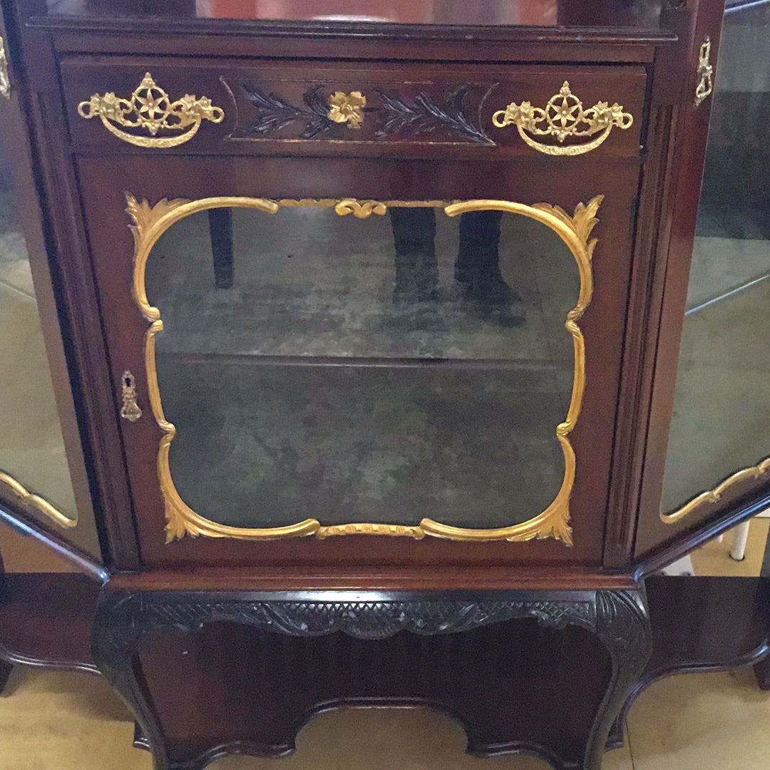 French Polished Antique Cabinet