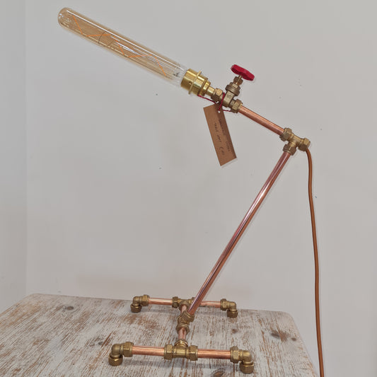 Steampunk Handmade Copper Table Lamp